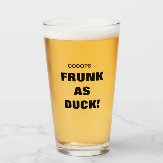 Lustiger Frunk als Ente! Bier Glas (Vorne (Gefüllt))