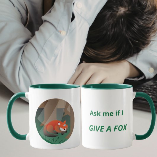 Lustiger Fuchs „Frag mich, ob mir ein Fuchs wichti Tasse