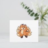 Lustiger Fuchs Postkarte (Stehend Vorderseite)