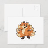 Lustiger Fuchs Postkarte (Vorne/Hinten)