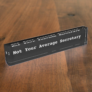 Lustiger Führungskraft-Sekretär Desk Name Plates Namensplakette