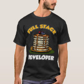 Lustiger Full-Stack-Entwickler-Pfannkuchen-Coder T-Shirt (Vorderseite)