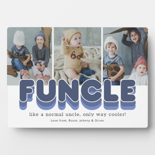 Lustiger Funcle-Cool-Onkel-Foto Fotoplatte (Vorderseite)