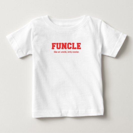 Lustiger Funcle Uni-Druck Baby T-shirt (Vorderseite)