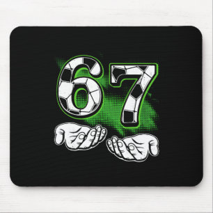 Lustiger Fußball 67 Sechs Sieben Vintage Nummer 67 Mousepad