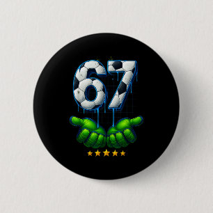 Lustiger Fußball 67 Six Seven Lustiges Gen-Alpha-M Button