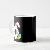 Lustiger Fußball Ll Mit Hasenohren Ostertag Männer Kaffeetasse (Vorderseite Links)