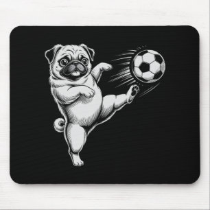Lustiger Fußball-Mops-Vater-Hund-Spiel-Club-Tor-Ki Mousepad