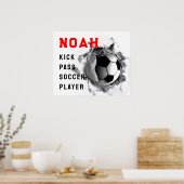 Lustiger Fußball Poster (Küche)