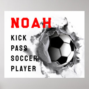 Lustiger Fußball Poster