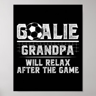 Lustiger Fußball-Torwart-Opa eines Fußball-Torhüte Poster