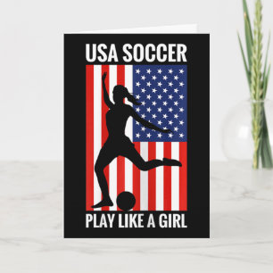Lustiger Fußball USA Fußball Spiel wie ein Mädchen Karte