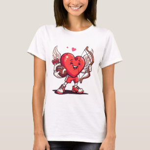 Lustiger Fußball Valentinstag Jungen Kinder Mädche T-Shirt