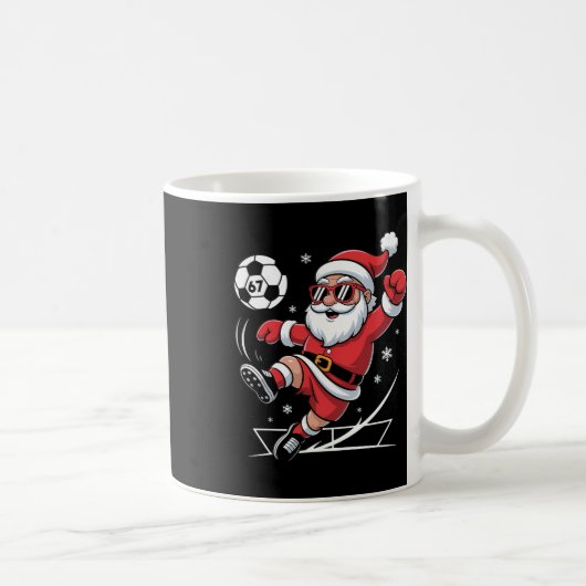 Lustiger Fußball-Weihnachtsmann 67 Meme Weihnachte Kaffeetasse (Rechts)