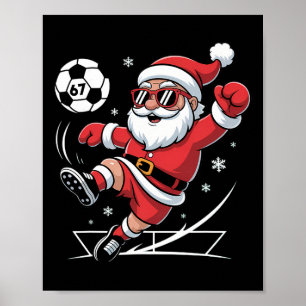 Lustiger Fußball-Weihnachtsmann 67 Meme Weihnachte Poster