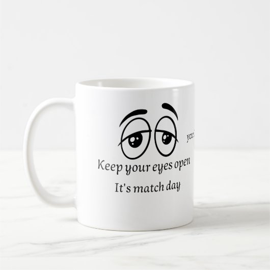 Lustiger Fußballfan Personalisierter Becher Kaffeetasse (Links)
