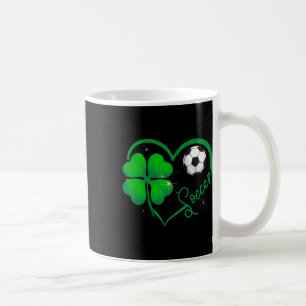 Lustiger Fußballfan Shamrock Klee Herz St. Patrick Kaffeetasse