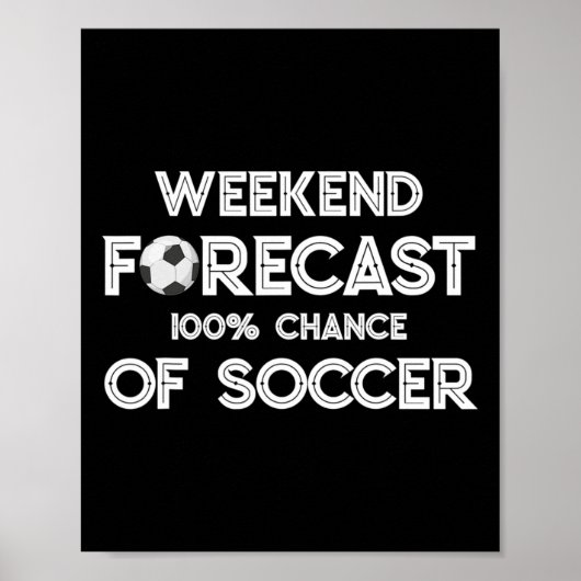 Lustiger Fußballfan-Wochenendewettervorhersage 100 Poster (Vorne)