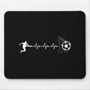 Lustiger Fußballspieler Herzschlag Grafik Sport Fu Mousepad