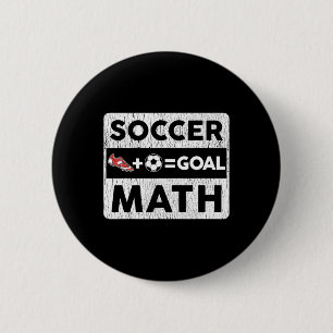 Lustiger Fußballspieler Mathe Tor Liebhaber Humor Button