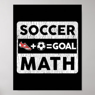 Lustiger Fußballspieler Mathe-Tor Liebhaber Humor  Poster