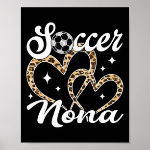 Lustiger Fußballspieler Nona Leopard Poster