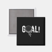 Lustiger Fußballtor Golf Vier Witz  Magnet (Vorderseite/Rückseite)