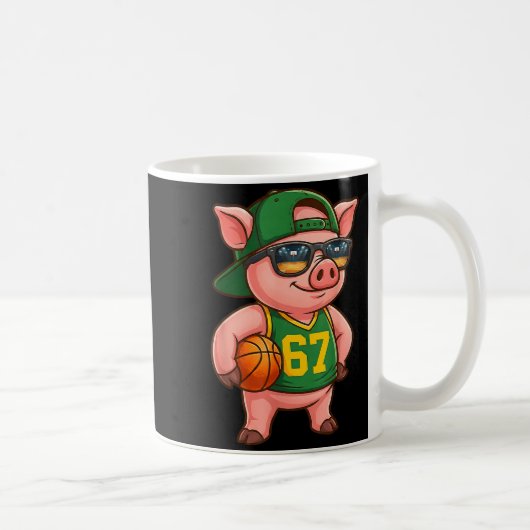 Lustiger G Basketball 67 Gen Alpha Slang Srts Männ Kaffeetasse (Rechts)