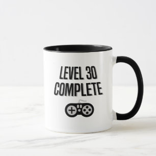 Lustiger Gamer-30. Geburtstags-Niveau 30 komplett Tasse