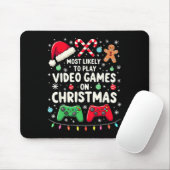 Lustiger Gamer, der am wahrscheinlichsten Videospi Mousepad (Mit Mouse)