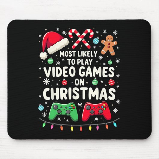 Lustiger Gamer, der am wahrscheinlichsten Videospi Mousepad (Vorne)