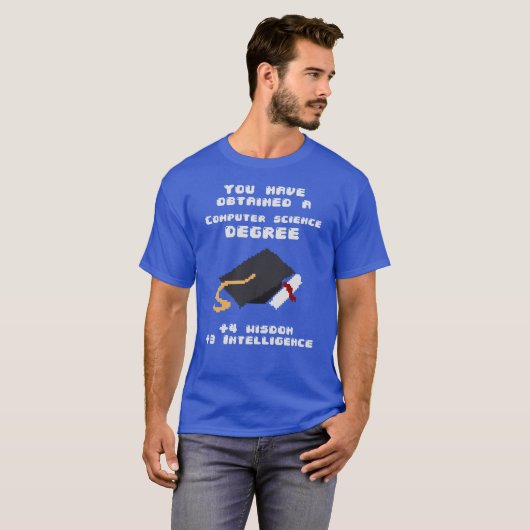 Lustiger gamer des Computer-Abschlussabsolvent RPG T-Shirt (Vorne ganz)