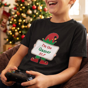 Lustiger Gamer-Elf - Anpassbares Weihnachtsfest T-Shirt