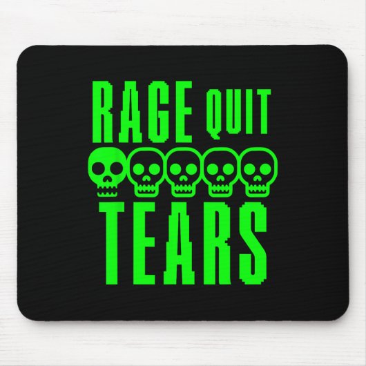 Lustiger Gamer Gaming Sarkasmus Rage Quit Noob Trä Mousepad (Vorne)