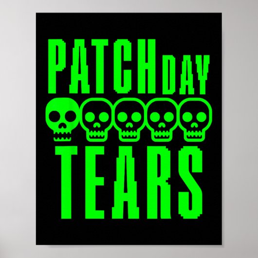 Lustiger Gamer Gaming Sarkasmus Spiel Nerd Patch T Poster (Vorne)