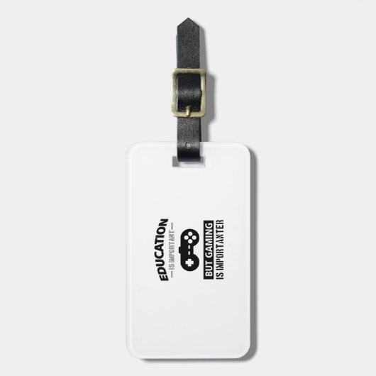 Lustiger Gamer Gepäckanhänger (Vorderseite vertikal)