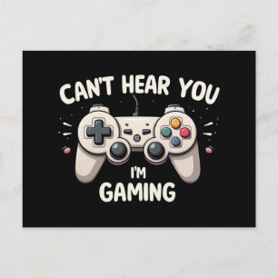 Lustiger Gamer Ich kann dich nicht hören, ich bin  Feiertagspostkarte