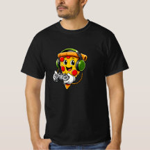 Lustiger Gamer-Pizza-Charakter-Gaming-Design – Cut