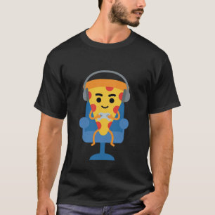 Lustiger Gamer-Pizza-Gaming-Videospiel-Enthusiast- T-Shirt
