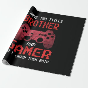 Lustiger Gamer Retro-Videospiele für Bruder Geschenkpapier
