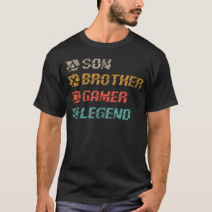 Lustiger Gamer Retro-Videospiele für Bruder S T-Shirt