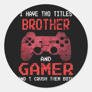 Lustiger Gamer Vintage-Videospiele für Jungen Brud Runder Aufkleber