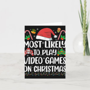 Lustiger Gamer Weihnachten Wahrscheinlich Videospi Karte