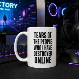 Lustiger Gaming-Becher Tränen der Leute, die ich z Kaffeetasse