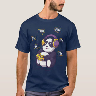 Lustiger Gaming-Panda-Video-Gaming-Panda-Bär T-Shirt
