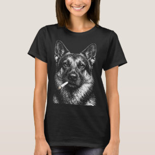 Lustiger Gangster-Hund-Meme Deutsche Schäferhunde T-Shirt