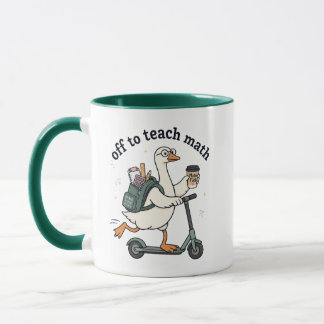 Lustiger Gänse-Mathe-Lehrer Zitat zum Mathematikun Tasse