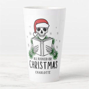 Lustiger ganz gebucht zum Weihnachtslesen Skelett Milchtasse