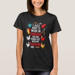 Lustiger Garten Hühnerliebhaber Garten Gärtner Pla T-Shirt