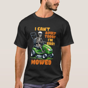 Lustiger Gartenbau Gras Reitrasenmäher Papa Mähen T-Shirt